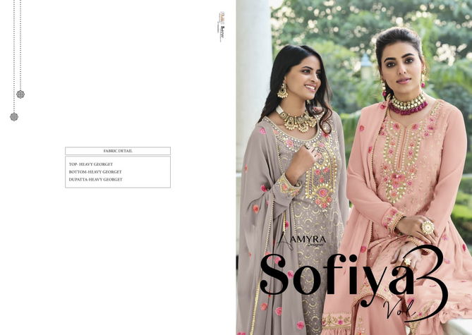 Sofiya Vol 3 By Amyra Wedding Salwar Suits Catalog